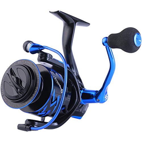 Sougayilang Fishing Rod and Reel Set Carbon Fiber Telescopic Fishing Rod 12+1BB Spinning Reel with Carry Case for Saltwater Freshwater - color: blue, size: 6.89 ft - 3000
