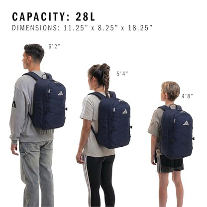 adidas Amplifier Backpack for Laptop, School and Gym, 28L, Night Indigo/Black/Bungie, OSFA - color: Night Indigo/Black/Bungie