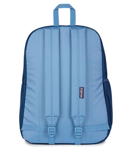 JanSport Cross Town Plus Backpack - Large Main Compartment, Side Water Bottle Pocket, 15-Inch Padded Laptop Sleeve - Color Blocked - Navy - color: Color Blocked Navy/Elemental Blue/Ele