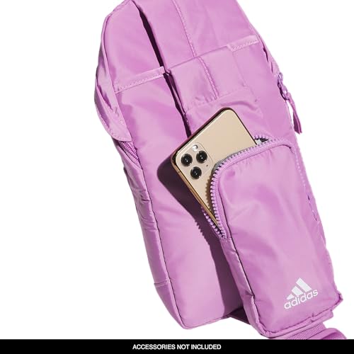 adidas Essentials Crossbody – Athletic Sling Bag with Phone Pocket - color: Preloved Purple/2.0