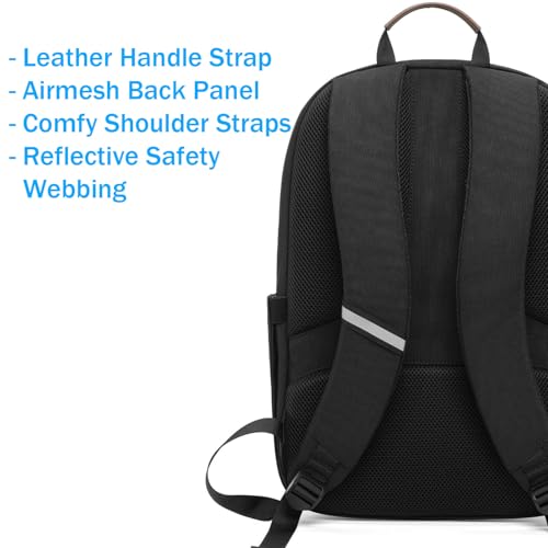 PUREVAVE YKK Zipper Travel Laptop Backpack for Men, and Women - color: Charcoal Black
