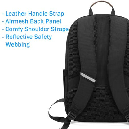 PUREVAVE YKK Zipper Travel Laptop Backpack for Men, and Women - color: Charcoal Black