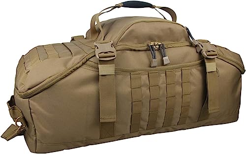 3 In 1 Military Backpack Travel Duffle Bag for Weekender Gym Traveling Workout Deployment - color: Tan, size: Large (85L)