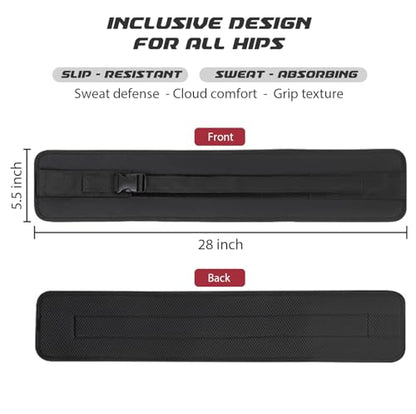 Adjustable Hip Thrust Belt - Home & Travel Glute Trainer | Lightweight & Foldable Design |Slip-Resistant Padding for Hip Protection