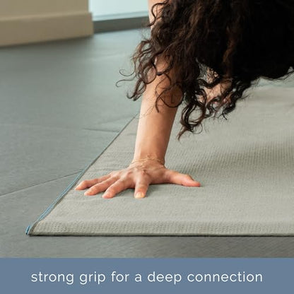 S&T INC. Aura Yoga Mat Towel with Non-Slip Grip, Enhanced Silicone Grip, Soft and Absorbent for Gym, Pilates, and Hot Yoga Mat, 2 Pack, 24 inches x 72 inches, 340GSM, Grey - color: Grey 2-pack