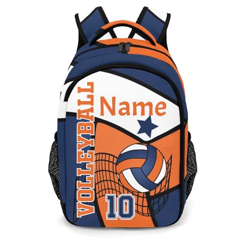 Volleyball Blue Orange Shoulders Bag Backpacks Casual Daypacks for Women Men Party Sports - color: Muilti 23