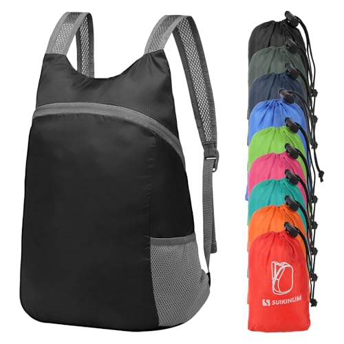 20L Ultra Hiking-Daypack Lightweight Foldable Travel Packable Backpack for Camping Cycling Outdoor,black - color: Black