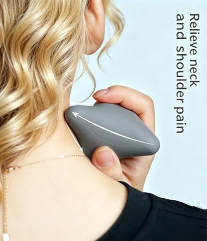 Manual Trigger Point Massage Tool Manual Massager Ball for Muscle Knot Deep Tissue Relief Myofascial Release Physical Therapy Hip Hand Back Small Massager Ball for Plantar Fasciitis Pain Relief Gary - color: Gray