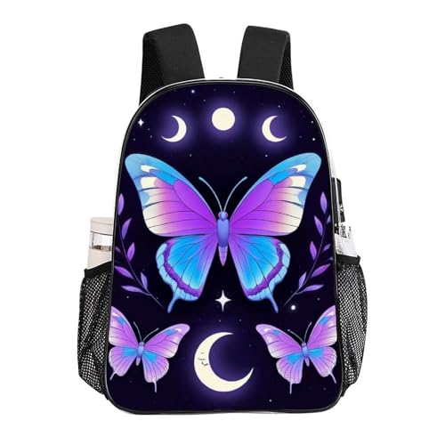 Rucksacks Lightweight Multipurpose Anti-Theft Magic Moon Moth Mystical Goth Astrology Art Shoulder Bag Big Capacity Traveling Camping Backpack With Side Pockets - color: Pattern 210