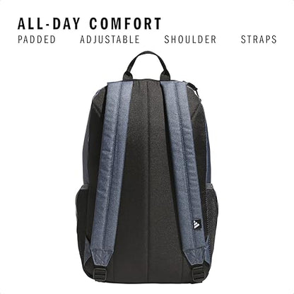 adidas Classic 3-Stripe Backpack for Laptop, School and Travel, 28L - color: Twill Onix Grey/Black