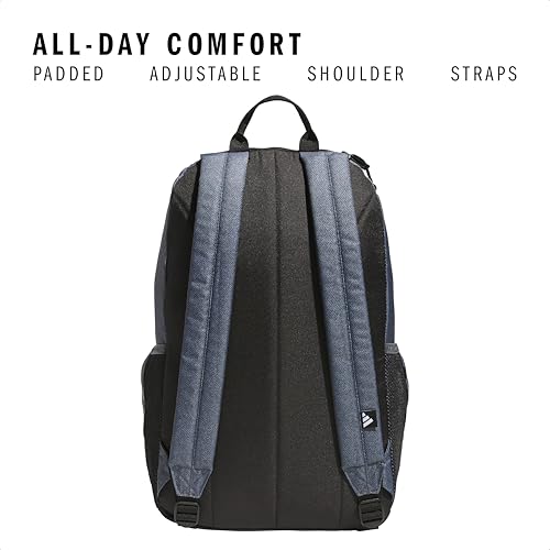 adidas Classic 3-Stripe Backpack for Laptop, School and Travel, 28L - color: Twill Onix Grey/Black