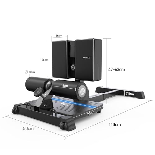 leikefitness Sissy Squat Machine, Deluxe Multi-Function Deep Sissy Squat Bench Workout Station, Leg Exercise Machine for Home Gym