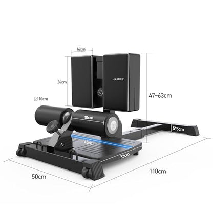 leikefitness Sissy Squat Machine, Deluxe Multi-Function Deep Sissy Squat Bench Workout Station, Leg Exercise Machine for Home Gym