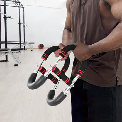 Twister Arm Trainer Upper Body Strength Builder 5 Levels Resistance Adjustment Detachable Arm Exercise Equipment U-Shaped Adjustable Trainer for Chest Wrists Back and Shoulders Exercise - color: Red