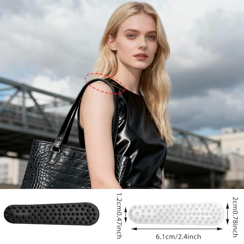 40 Pack Non Slip Shoulder Strap Grip for Handbags, Clear Rubber Purse Strap Pad Sticker, Anti Slip Adhesive Strip Grip Holder to Stop Straps from Slipping for Tote Bags, Backpacks, Cushions