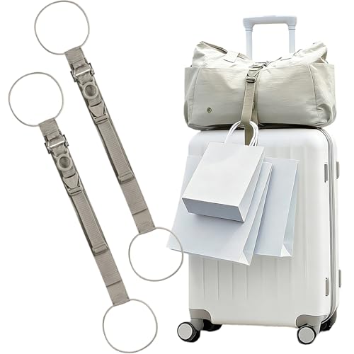 Multi Use Strong Adjustable Luggage Connector Straps, Luggage Straps for suitcases, Adjustable Luggage Strap Bungee for Suitcase Handle, Suitcase Straps for Multiple Bags, Trolley Bags (2 PCS) - color: 2 PCS