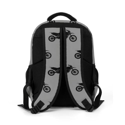 Business Travel Laptop Backpack Motorcycle Dirt Bike Black Grey, Anti Theft Water Resistant Computer Bag with Compartment for Men Women - color: Pattern (317)