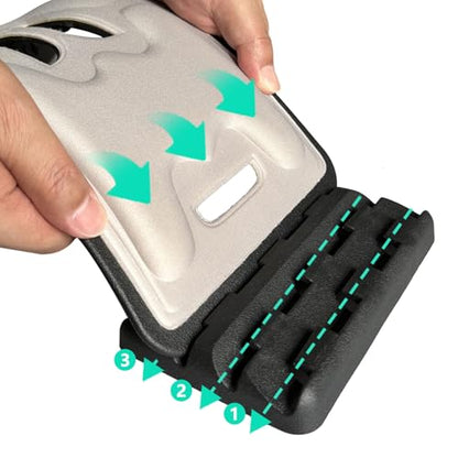 Back Stretcher with Lumbar Support for Back Pain Relief - Dual-Sided 3-Level Adjustable Spinal Decompression lumbar board (Blue) - color: Blue