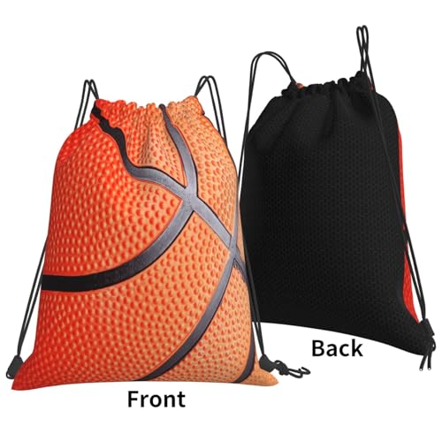 Basketball Drawstring Bag Sport Gym Backpack Beach Travel Sack Draw String Yoga Bag For Men Women - color: Basketball