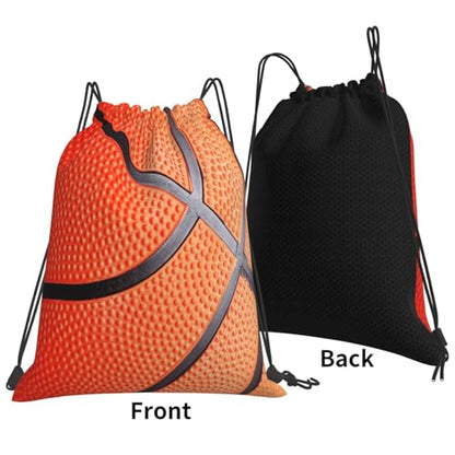 Basketball Drawstring Bag Sport Gym Backpack Beach Travel Sack Draw String Yoga Bag For Men Women - color: Basketball