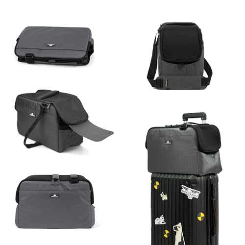 Sleepypod Atom - Airline Approved Pet Carrier and Crash-Tested Car Seat for Cats and Dogs up to 12 lbs. (Charcoal Gray) - color: Charcoal Gray