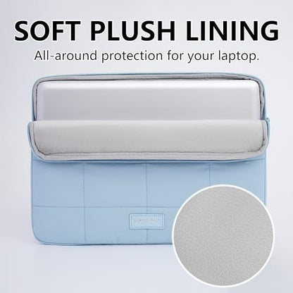 Puffy Laptop Sleeve 15-16 Inch Matte Blue, Waterproof Carrying Case Bag for Women, Fluffy Computer 15.6 HP Case, Compatible with MacBook Pro 16 Inch, MacBook Air M2 M1, Asus/Dell XPS/Lenovo - color: Matte Blue, size: 15-16 inch