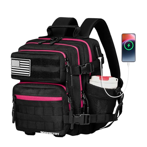 Boomistry 15L Mini Tactical Backpack Small Tactical Backpack for Women, Military Molle Backpack for Gym, Daily (Black Neon) - color: Black Neon-15l