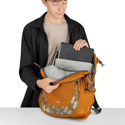 Osprey Flare Commuter Laptop Backpack - color: Kazuma Print Toffee Orange