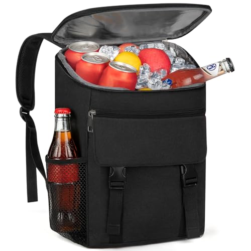 Backpack Cooler - 30 Cans Insulated Cooler Backpack for Men & Women Portable Leak Proof Lunch Backpack Cooler Bag for Beach Picnic Travel Work Camping Hiking-Black - color: Black, size: 30 Cans