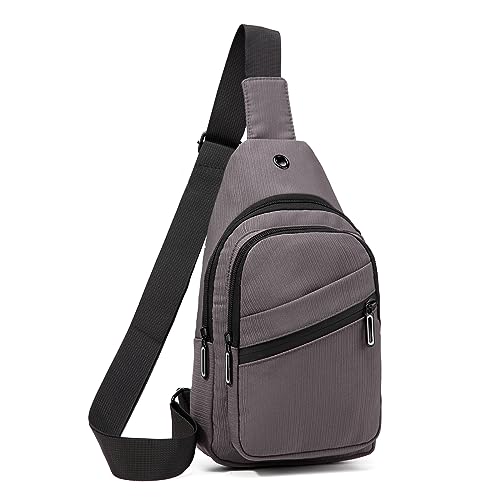 EVANCARY Small Sling Bag Crossbody Bags for Women Men, Sling Backpack Chest Daypack Cross Body Bag for Travel Outdoor - color: Deep Grey