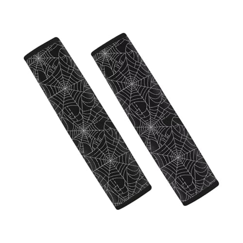 Black Spider Web Seat Belt Cover Pad Halloween Car Accessories Car Shoulder Pads Seatbelt Cushion Seatbelt Covers Seat Belt Cover Pad for Adults 2 Pack - color: Black Spdier Web