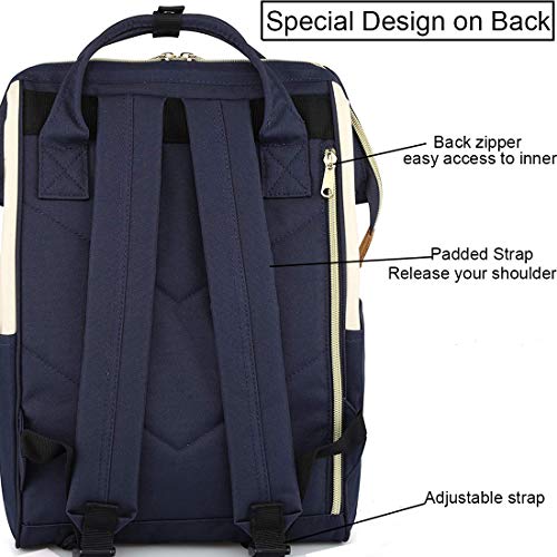 Himawari Laptop Backpack Travel Backpack With USB Charging Port Large Diaper Bag Doctor Bag School Backpack for Women&Men (9001-PH) - color: 9001-ph