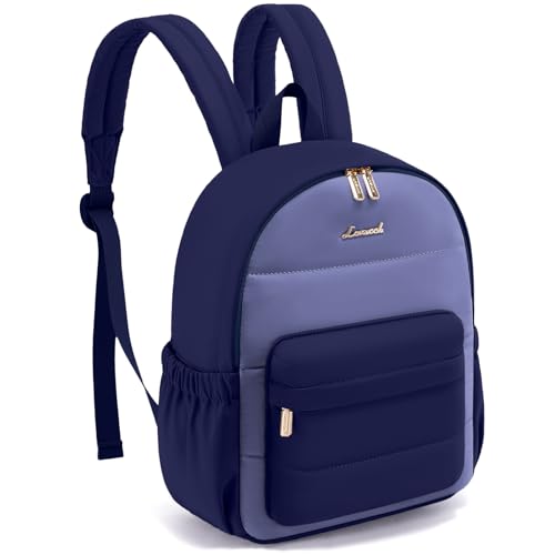 LOVEVOOK Small Backpack Purse for Women, Mini Puffer Lightweight Backpack, Casual Daily Daypack Purse for Women, back pack with Anti-theft Pocket for Travel - color: Gray Blue-blue