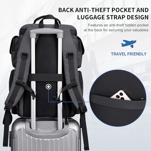 WITZMAN Travel Backpack for Men Carry-on Laptop Backpack Fit 16 Inch Airline Approved for Traveling,Casual,Commuting(B744 Silvery Grey) - color: Silvery Grey
