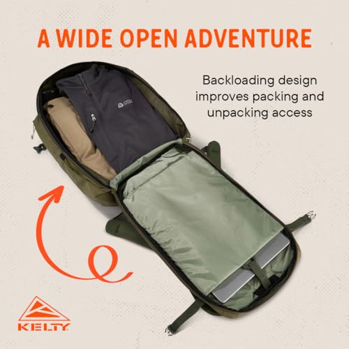 Kelty | Redwing Traveler Backpacks, Travel Pack for Adventure Travel - color: Burnt Olive, size: 30L