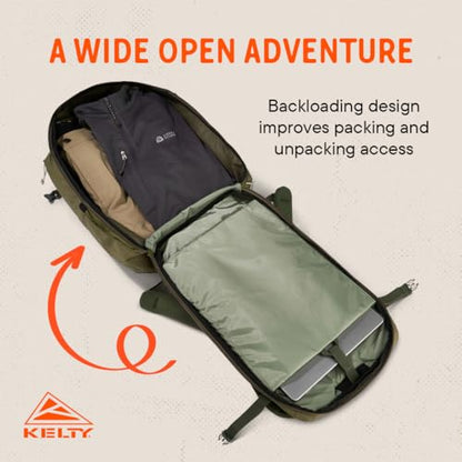 Kelty | Redwing Traveler Backpacks, Travel Pack for Adventure Travel - color: Burnt Olive, size: 30L