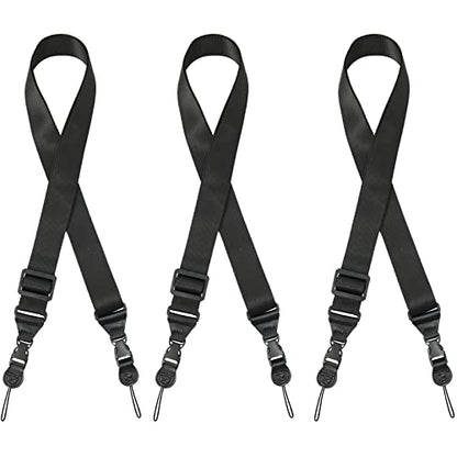 [3 Pack] Replacement Shoulder Strap Adjustable Shoulder Strap for Binocular Camera iPad Tablet Phone Case Laptop Messenger Luggage Duffel Bag, Nylon Neck Strap 32"-61" - color: Black-3 Pack