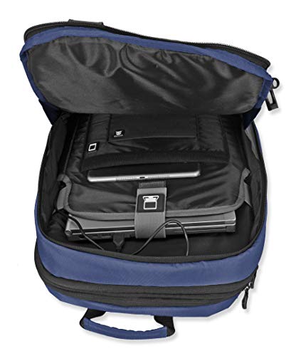 Duchamp Getaway Expandable Carry-On Backpack Suitcase - color: Navy