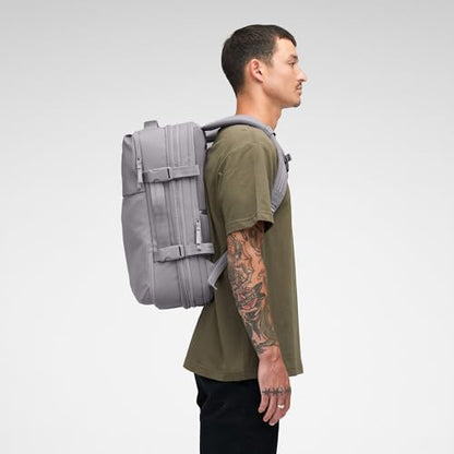 Incase A.R.C. Travel Backpack 38L – Expandable Carry On Luggage, Fits up to 17" Laptop – Butterfly Opening, Quick Access Pocket, Shoe Storage – Airplane Travel Essentials, Weekend Bag – Grey - color: Grey