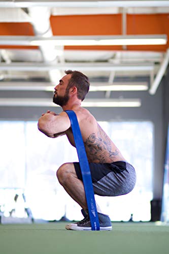 Rise Bands Heavy-Duty Exercise Resistance Band for Physical Therapy, Fitness, Muscle Development, Rehab, Mobility, Stretching, and More - color: Blue Level 5 (65-175lbs)