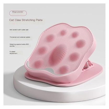 9 Level Adjustable Foldable Slant Board, Yoga Calf & Plantar Fasciitis Stretcher, Full Body Foot Ankle Stretch Balance Fitness Board For Home Gym Workout - color: Pink