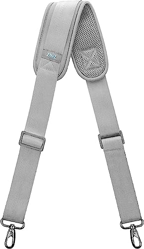 ZINZ Bag Shoulder Strap, Padded Adjustable Shoulder Strap Replacement - color: Grey, size: 57"