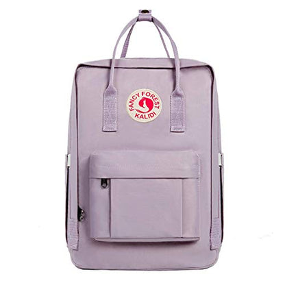 KALIDI Casual Laptop Backpack 15 Inches Square Daypack Totepack Travel Bag - color: Purple