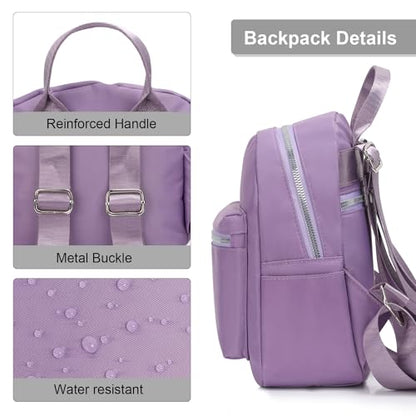 Etercycle Mini Backpack Purse for women, Small Backpack Purse, Shoulder Bag for Travel (Purple) - color: Purple