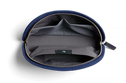 Bellroy Classic Pouch, Everyday kit, Leather and Woven Fabric (pens, Cables, Cosmetics, Personal Items) - color: Ink Blue