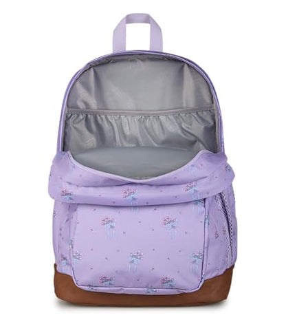 JanSport Cool Backpack with 15-inch Laptop Sleeve, Large Computer Bag Rucksack with 2 Compartments, Ergonomic Straps, Pastel Petals - Lilac - color: Pastel Petals Lilac/Blue/Pink/Green