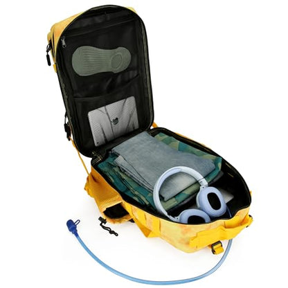Military Tactical Backpack for Men and Women Army 3 Days Assault Pack Bag Large Rucksack with Molle System for Hiking Cycling Skiing Camping Climbing - color: Yellowcamo