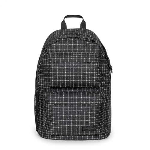 EASTPAK Padded Double – 24L Squared Backpack with Dual Front Pockets, 13” Laptop Sleeve, Bottle Holder & Padded Straps, Refleks Space Black - color: Refleks Space Black