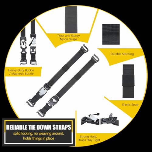 Tactical Molle System Backpack Straps - Adjustable 20.8" Pack Attachment Strap Accessories - size: 2 PCS (Magnetic Style)