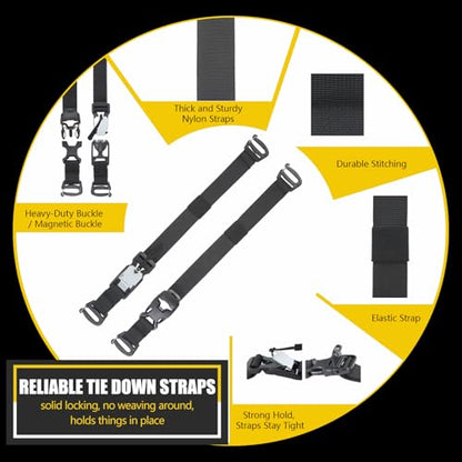 Tactical Molle System Backpack Straps - Adjustable 20.8" Pack Attachment Strap Accessories - size: 2 PCS
